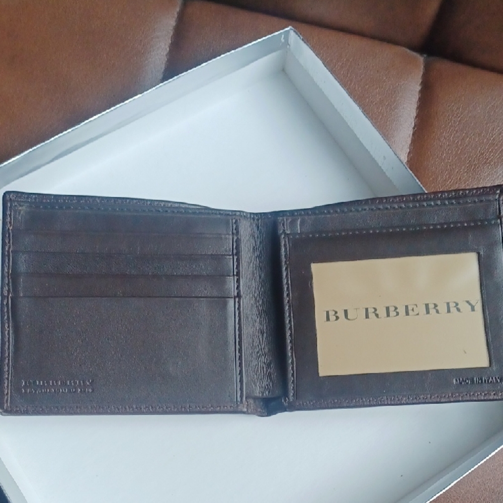 Burberry Dark Brown Leather Card Holder